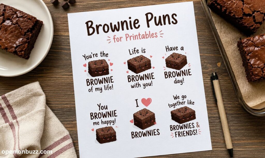 Brownie Puns for Printables