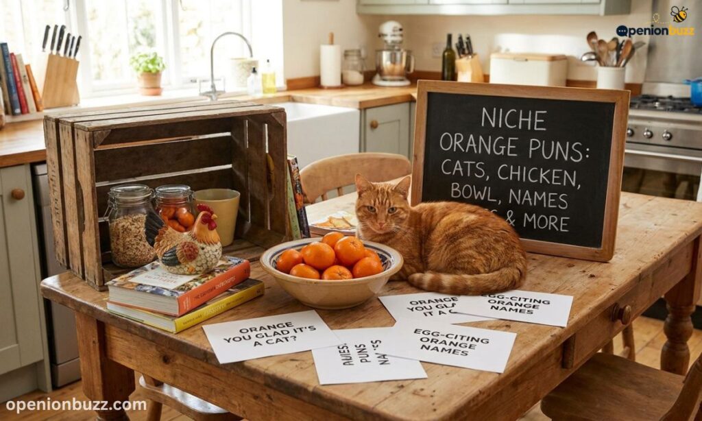 Niche Orange Puns (Cats, Chicken, Bowl, Names & More)