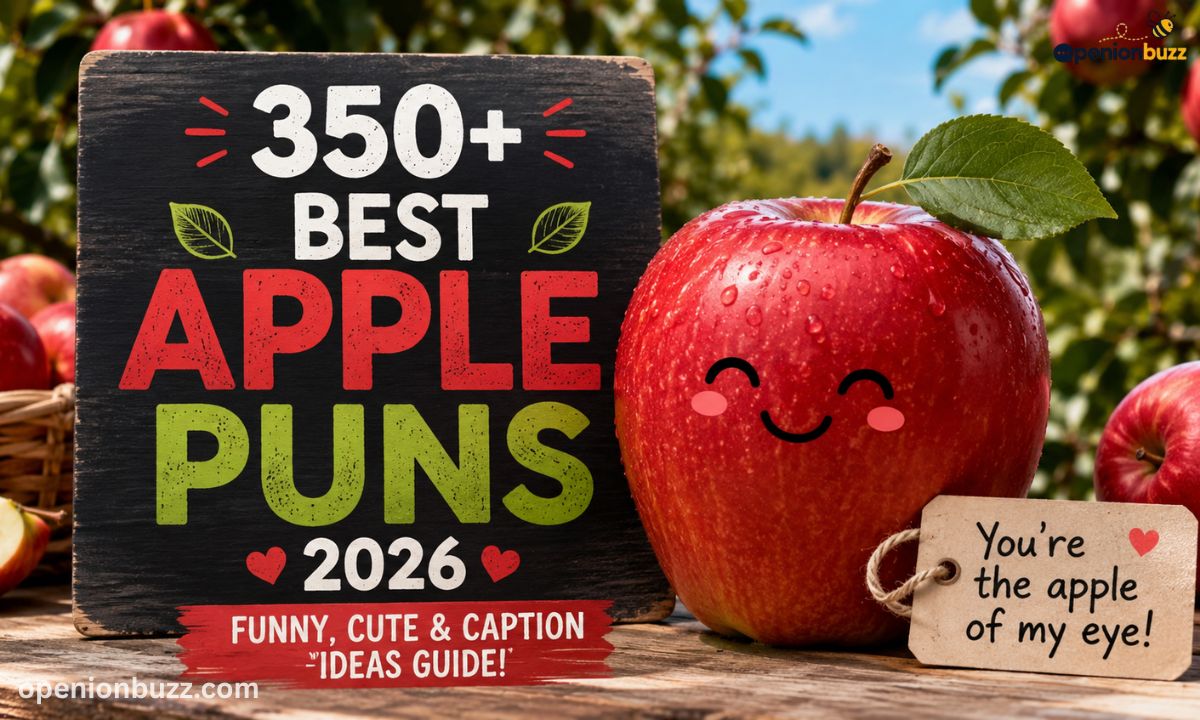 350+ Best Apple Puns 2026 Funny, Cute & Caption Ideas Guide!
