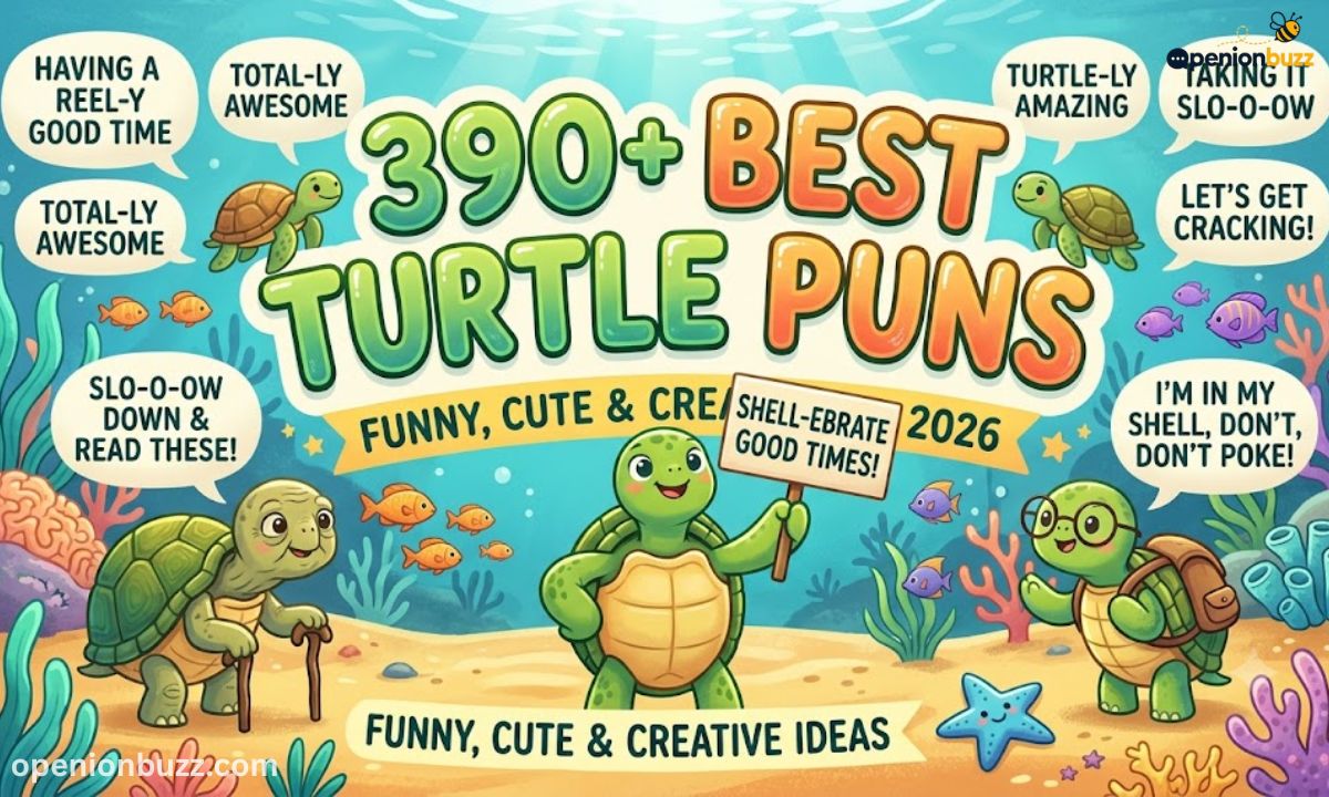 390+ Best Turtle Puns Funny, Cute & Creative Ideas 2026